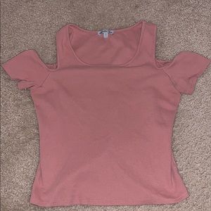 Tight, shoulder cut out top